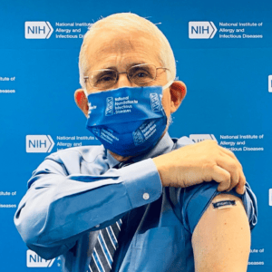 Anthony Fauci Masked & Vaccinated