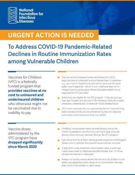 Vaccines for Children Fact Sheet (English) cover