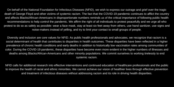 NFID Statement Against Racism