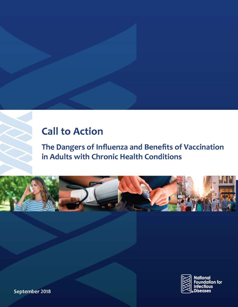 Call to Action report on dangers of flu for adults with chronic health conditions 2018