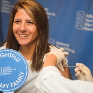 Jeffrey A. Goad getting vaccinated