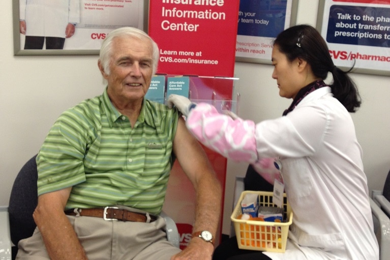 Richard J. Duma Receiving Vaccine