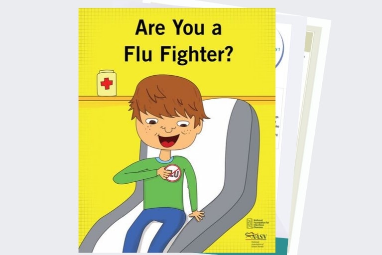 Are You a Flu Fighter coloring book cover