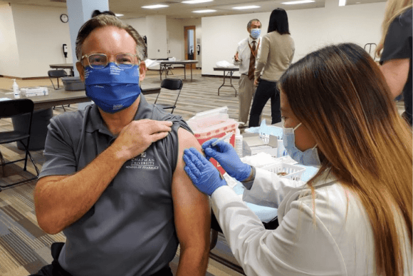 Jeff Goad Receiving Vaccine