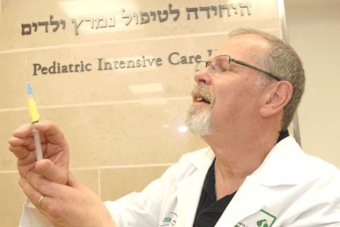 Ron Dagan in the lab