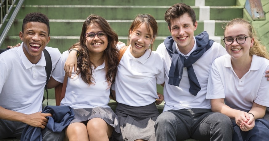 Teenage friends spending time together