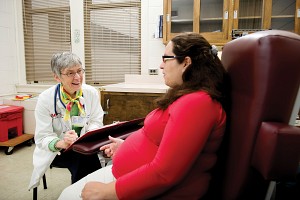 Kathy Edwards with Patient