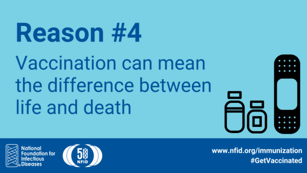 Reason #4: Vaccine can mean the difference between life and death