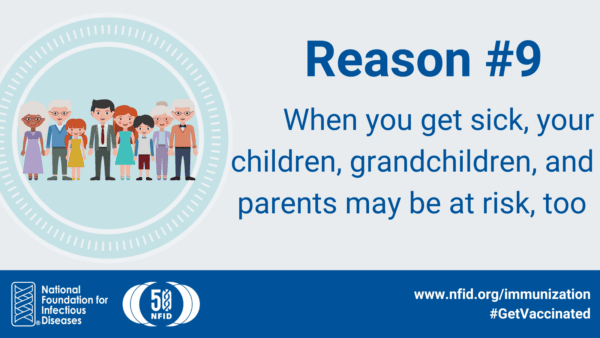 Reason #9: When you get sick, your children, grandchildren, and parents are at risk, too