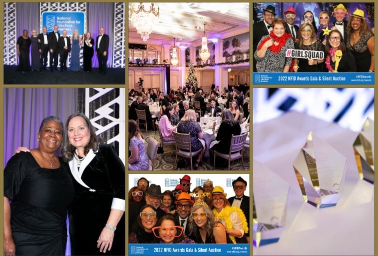 A collage of individuals at the awards gala