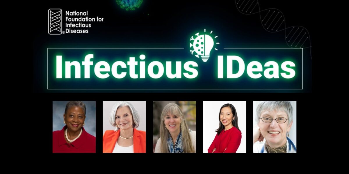 Collage de mujeres invitadas al podcast Infectious IDeas