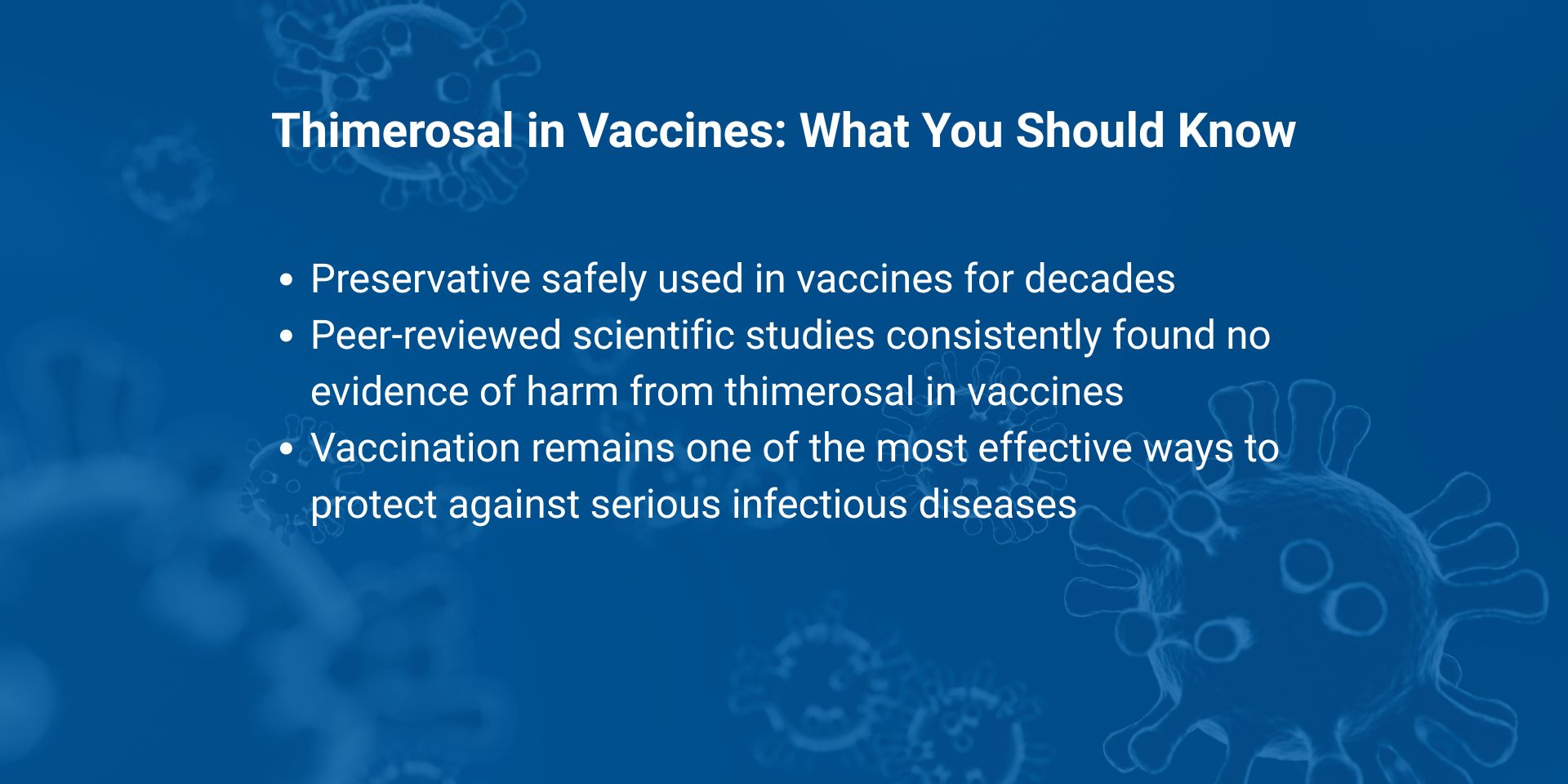 Thimerosal Text overview of thimerosal and vaccines