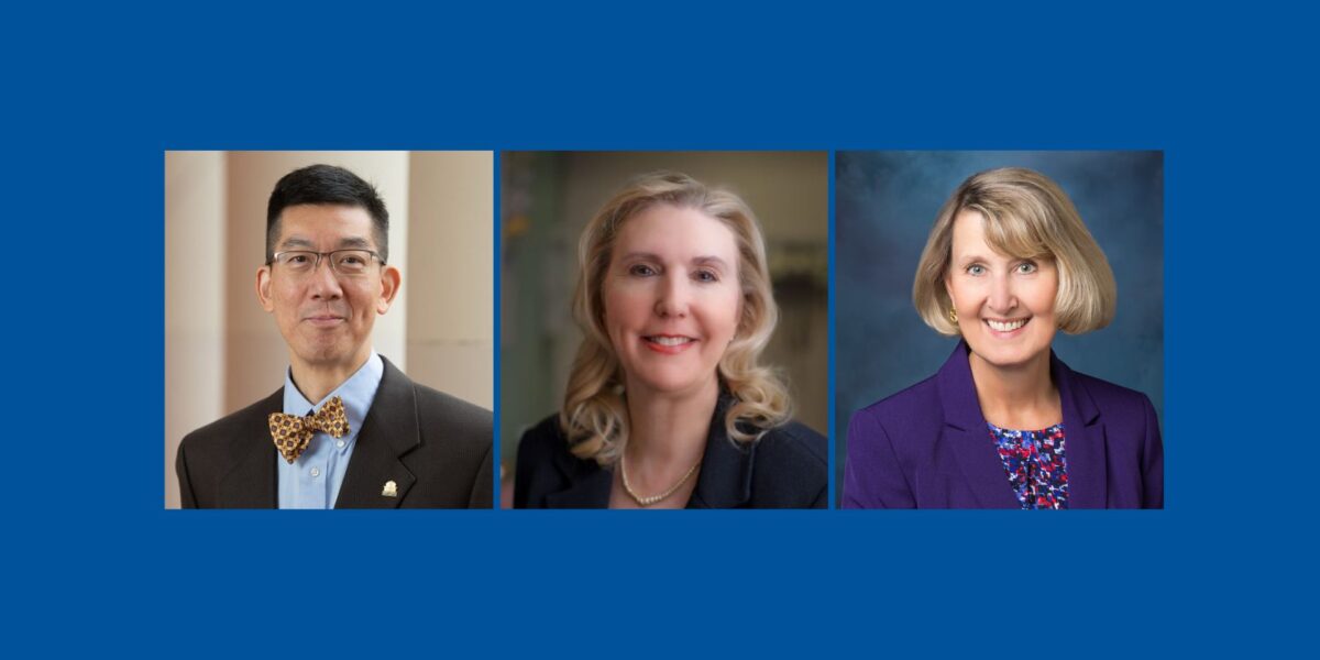 Headshots of new NFID Directors Chen, Stevenson, and Goode