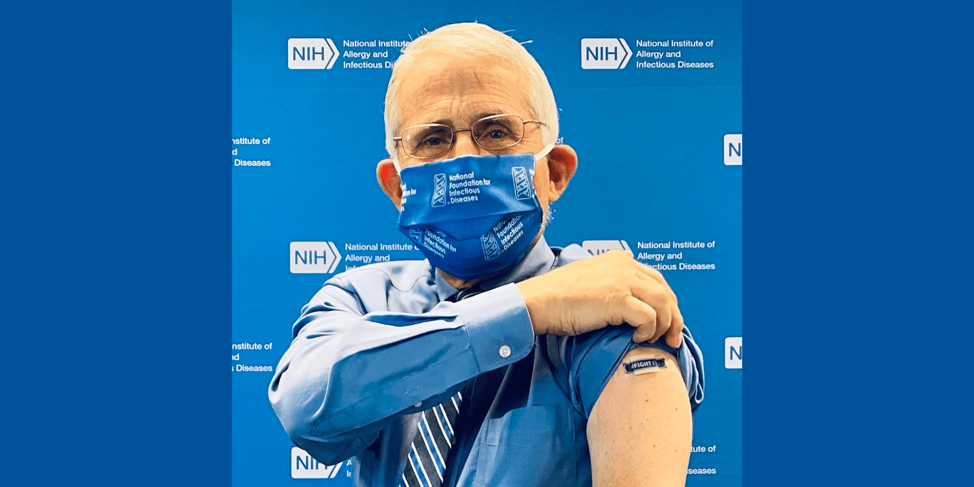 Anthony Fauci Masked & Vaccinated