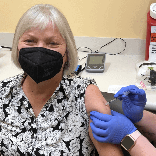 Kathleen H. Harriman Receiving Vaccine