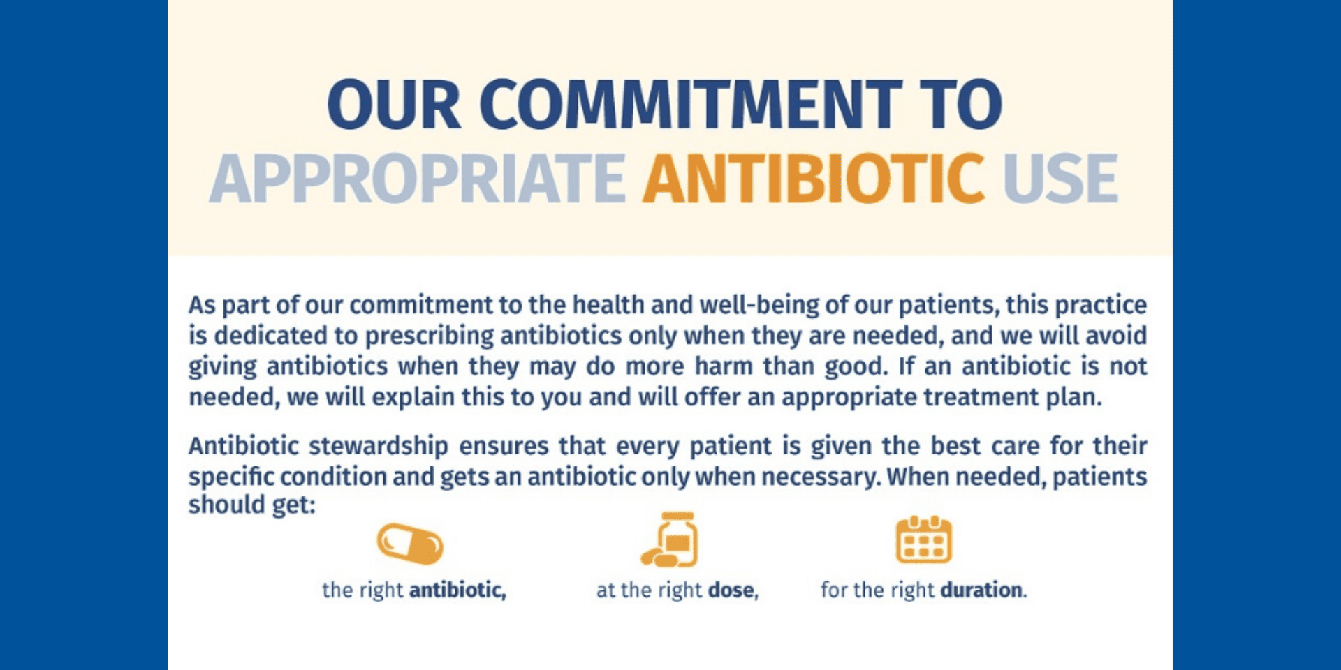 Our Commitment to Appropriate Antibiotic Use