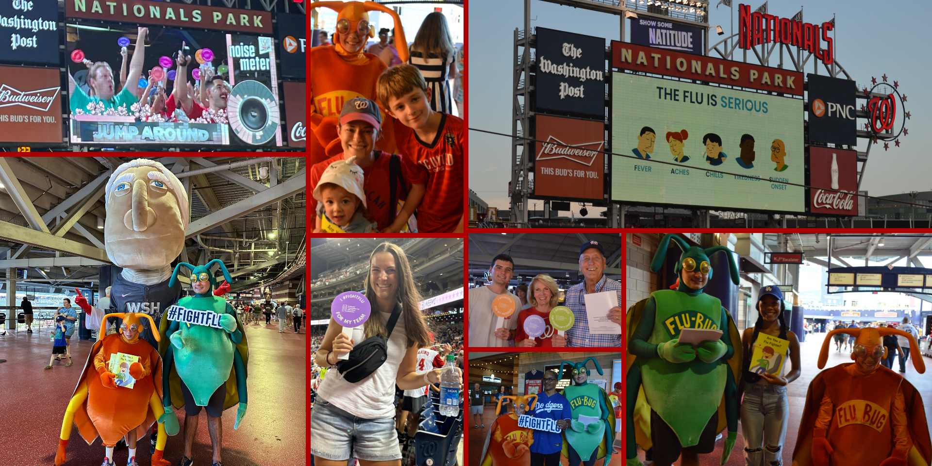 Flu Awareness Night 2023 Collage_Featured Image 2023 Flu Awareness Night at Nats Park!