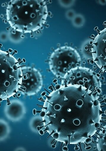 Influenza Virus H1N1 Render of Flu (Influenza)