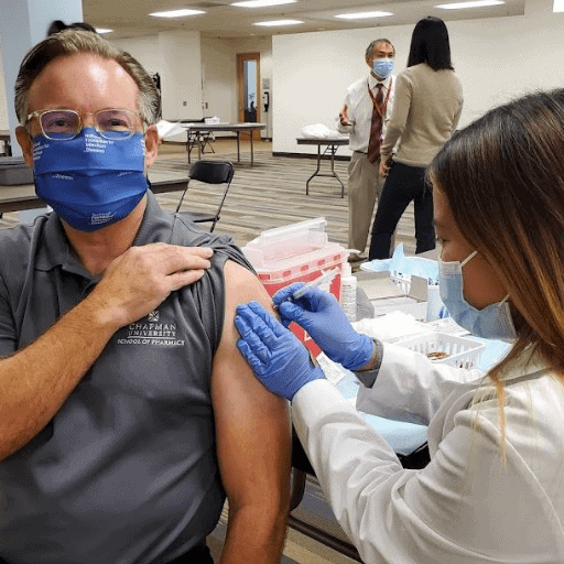 Jeff Goad Receiving Vaccine