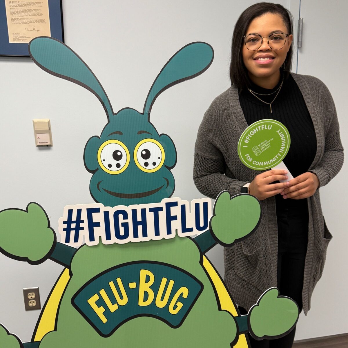 Monae Jackson with Traveling Flu Bug