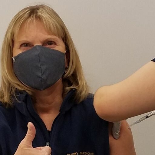 Monica M. Farley Receiving Vaccine