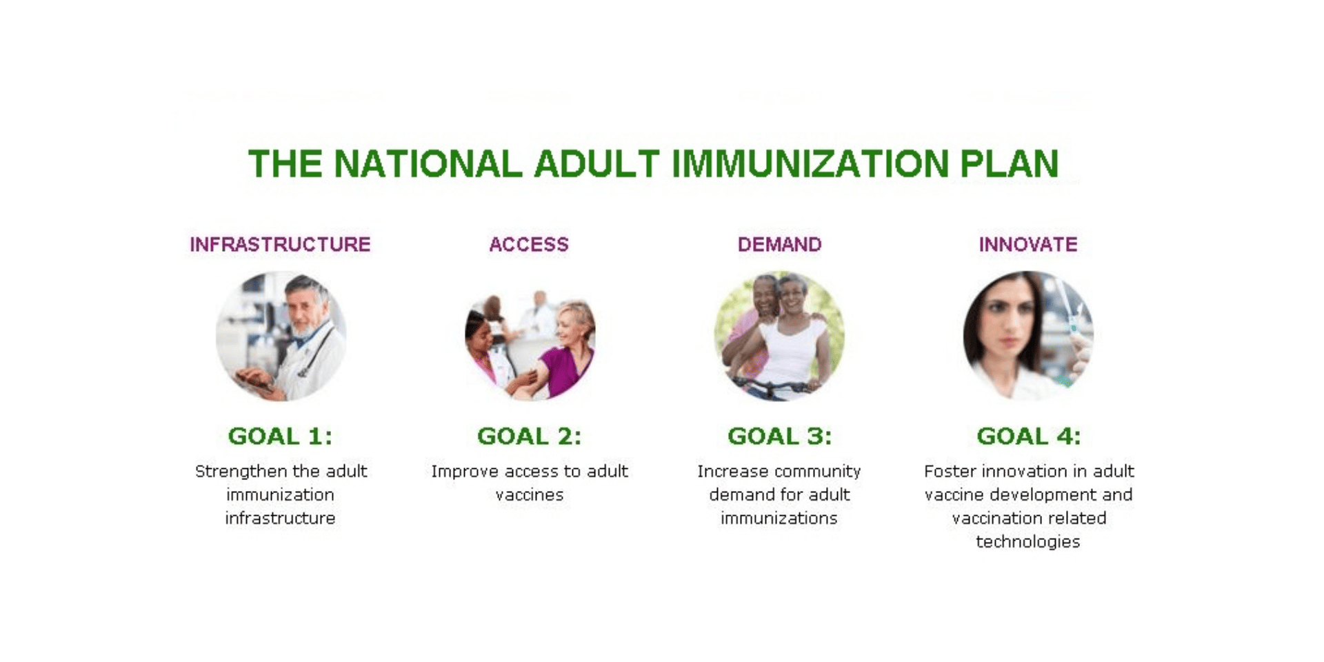 National Adult Immunization Plan goals