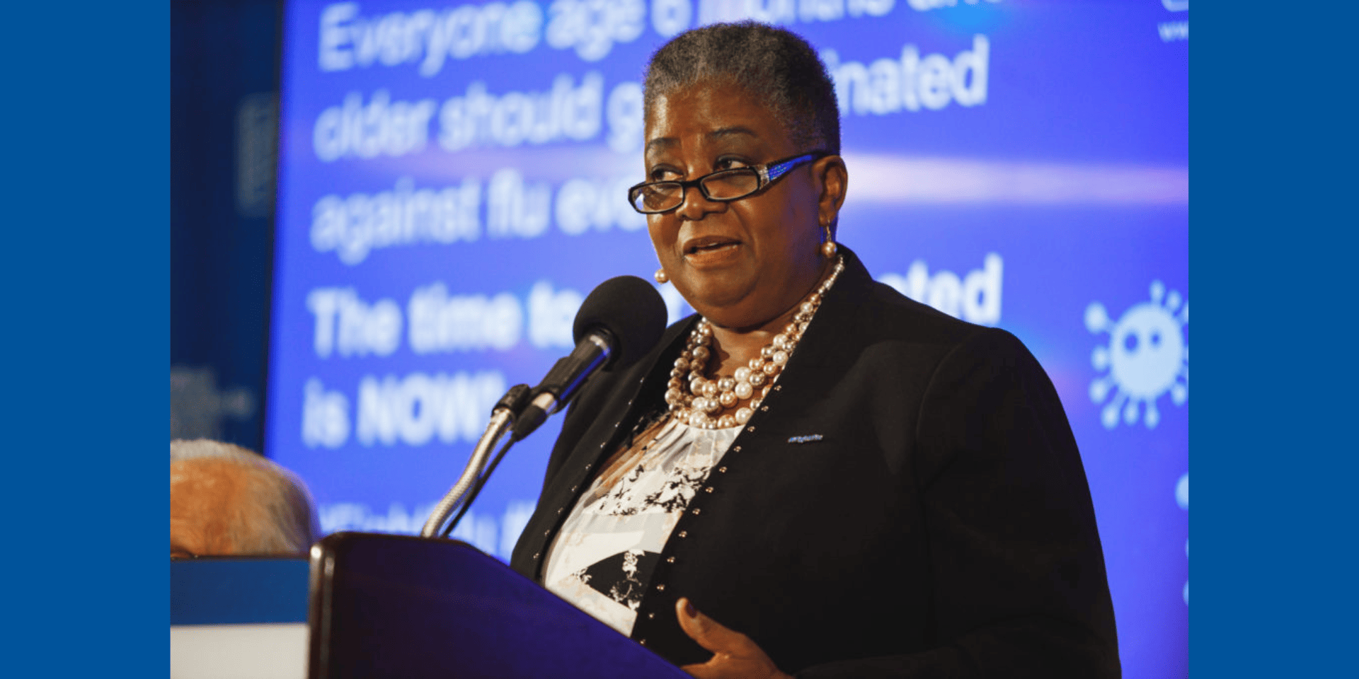 Pat Whitley-Williams NFID Flu-Pneumo 2019 News Conference_Featured Image Pat Whitley-Williams at the 2019 NFID Flu-Pneumococcal News Conference