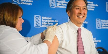koh-getting-vaccinated-2013 Howard K. Koh, MD, Assistant Secretary for Health, receives his annual flu vaccine